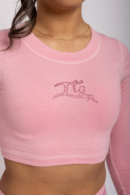 ESSENTIAL RHINESTONE LOGO TEE